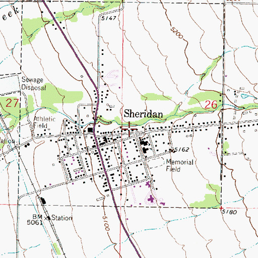 Topographic Map of Beaverhead - Deerlodge National Forest Madison Ranger District Sheridan Work Center, MT