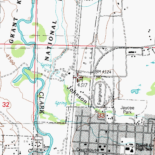 Topographic Map of United States Forest Service Deer Lodge Information Center, MT