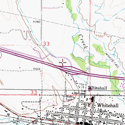 Topographic Map of United States Forest Service Law Enforcement Whitehall Office, MT