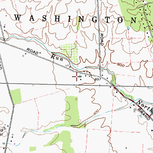Topographic Map of Washington Township Fire Department and Emergency Medical Services Station 93, OH