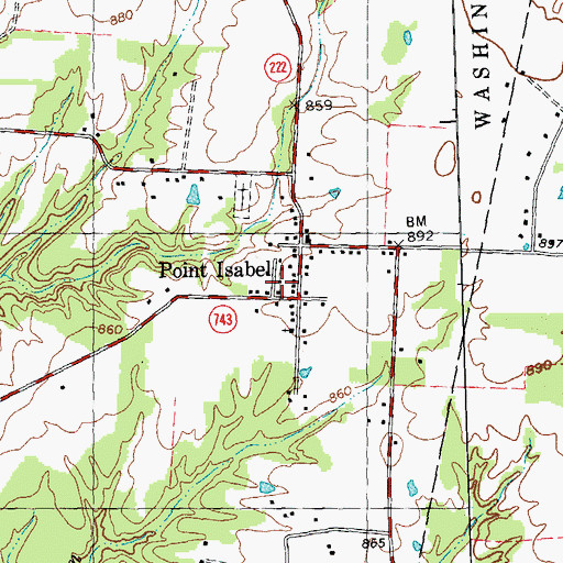 Topographic Map of Washington Township Fire and Rescue Station 67, OH