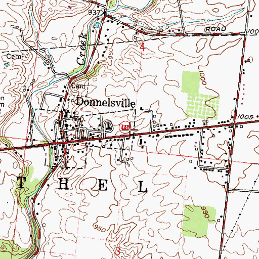 Topographic Map of Bethel Township Fire Department Station 54, OH