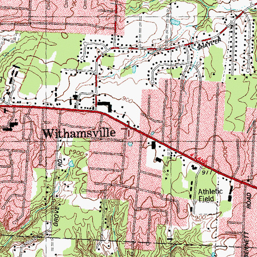 Topographic Map of Union Township Fire Department Station 48, OH