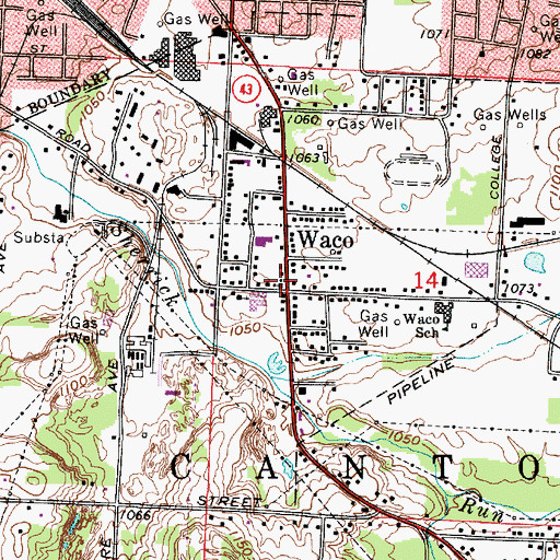 Topographic Map of Canton Township Fire Department Station 2, OH