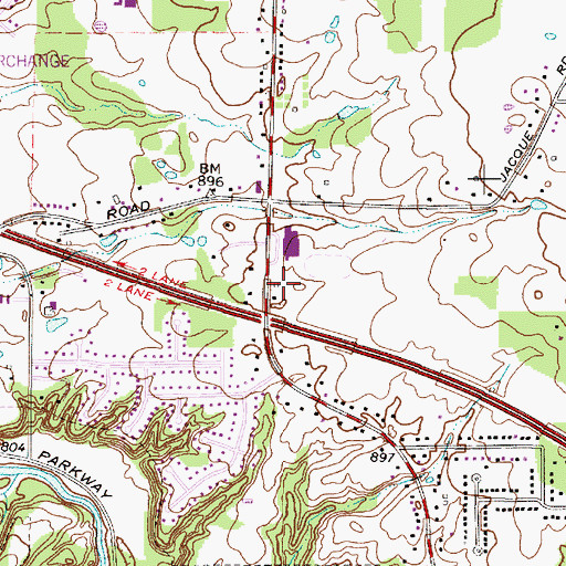 Topographic Map of Strongsville Fire and Emergency Services - Station 1, OH