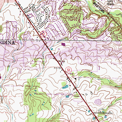 Topographic Map of Medina Fire Department - Station 3, OH