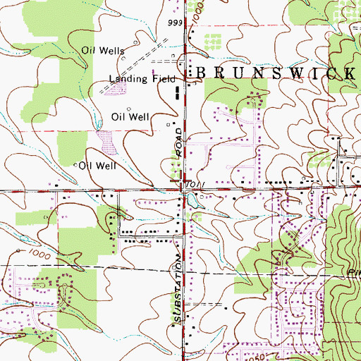 Topographic Map of Brunswick Hills Township Fire and Rescue Station 2, OH