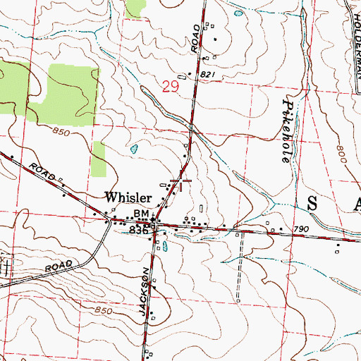 Topographic Map of Saltcreek - Tarlton Volunteer Fire Department Station 2, OH