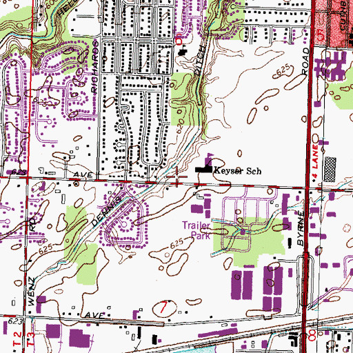 Topographic Map of Toledo Fire and Rescue Department Station 4, OH
