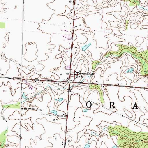 Topographic Map of Orange Township Fire Department Station 2, OH