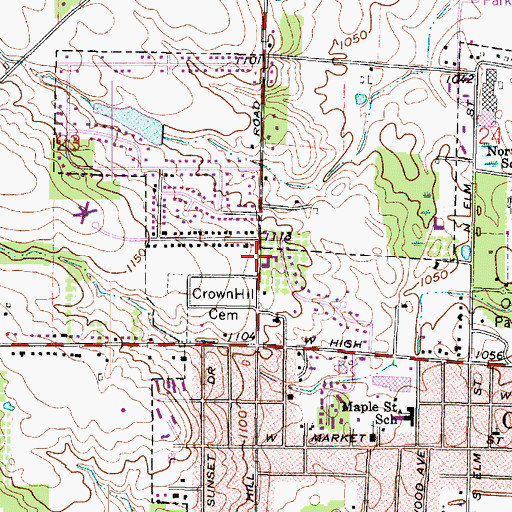 Topographic Map of Orrville Fire Department Station 2, OH