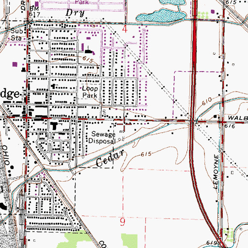 Topographic Map of Lake Township Fire Department - Station 1, OH