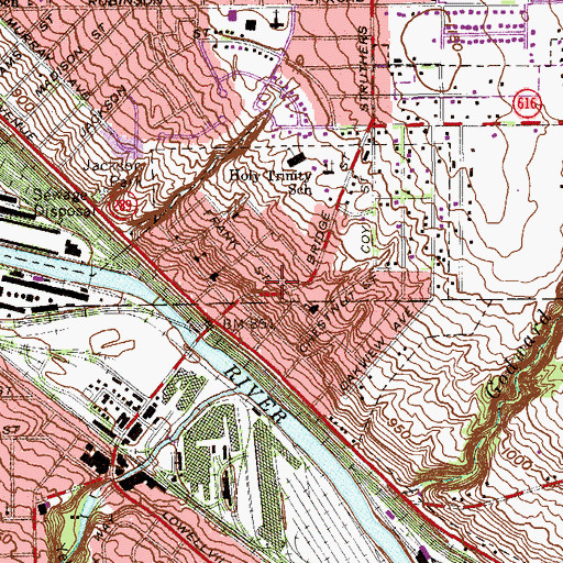 Topographic Map of Struthers Fire Department Station 2, OH