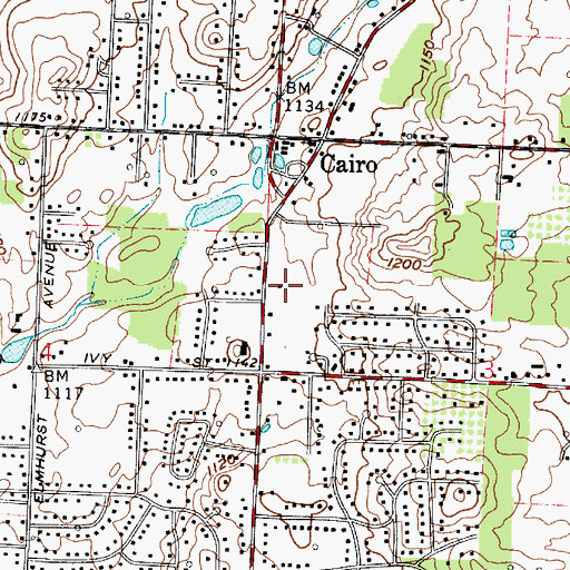 Topographic Map of Plain Township Fire Department Station 5, OH