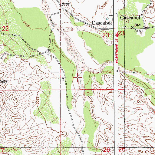 Topographic Map of Paige Creek, AZ