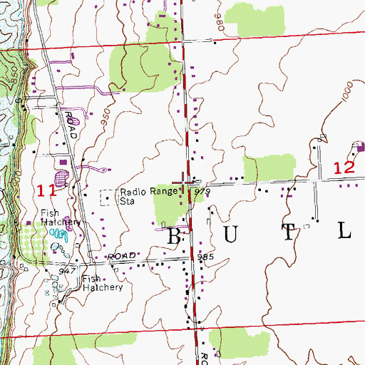 Topographic Map of Butler Township Fire Department Station 89, OH