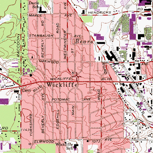 Topographic Map of Austintown Fire Department Station 2, OH