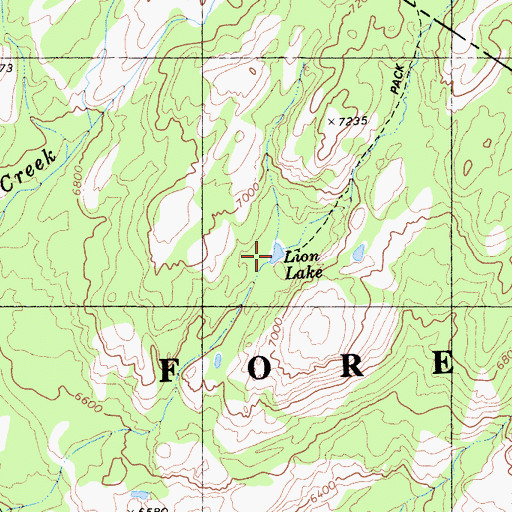 Topographic Map of Lion Lake, CA