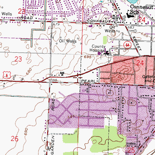 Topographic Map of Bowling Green Division of Fire Station 2, OH