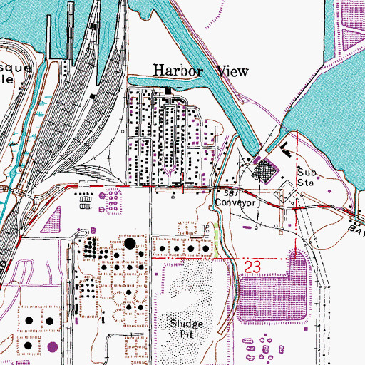Topographic Map of Oregon Fire Department - Station 3, OH