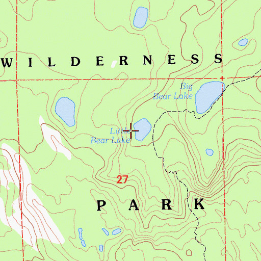 Topographic Map of Little Bear Lake, CA