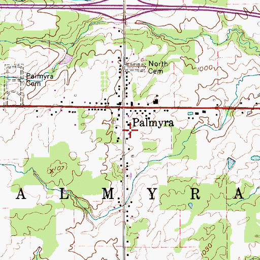 Topographic Map of Palmyra Township Fire Department, OH