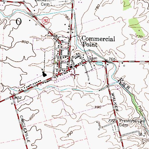 Topographic Map of Scioto Township Fire Department, OH