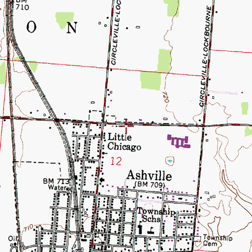 Topographic Map of Harrison Township Fire Department, OH