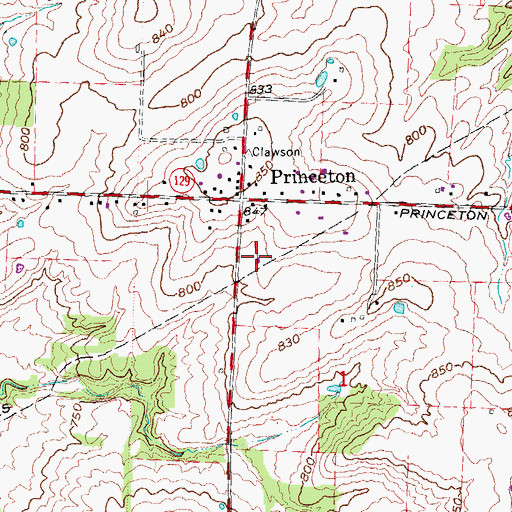 Topographic Map of Liberty Township Fire Department Station 113 Headquarters, OH