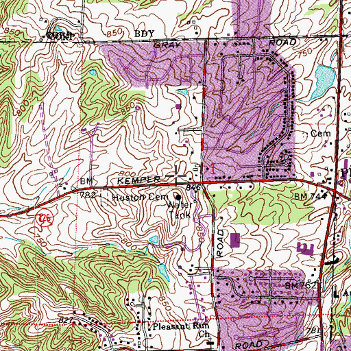 Topographic Map of Colerain Township Department of Fire and Emergency Medical Services Station 109, OH
