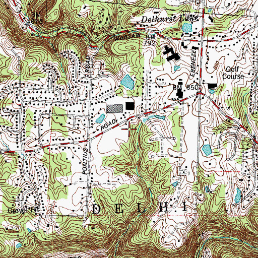 Topographic Map of Delhi Township Fire Department Station 30, OH