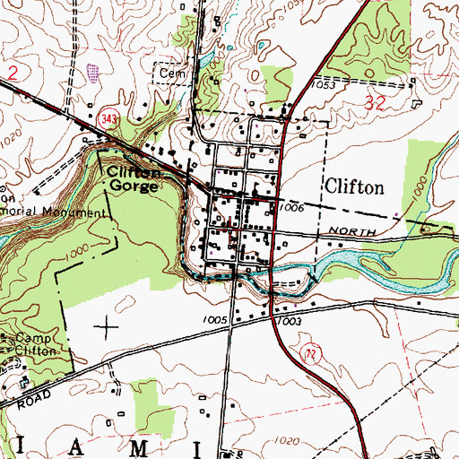 Topographic Map of Miami Township Fire and Rescue Station 2, OH