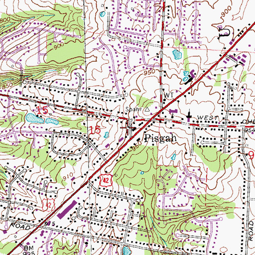 Topographic Map of West Chester Township Fire Department Station 2, OH