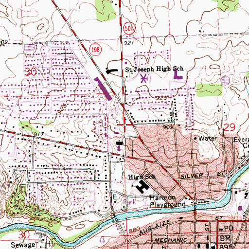 Topographic Map of Wapakoneta Fire Department and Emergency Medical Services Station 2, OH