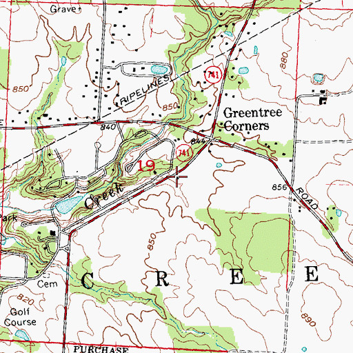 Topographic Map of Turtlecreek Township Fire and Emergency Medical Services Station 33 State Route 741, OH