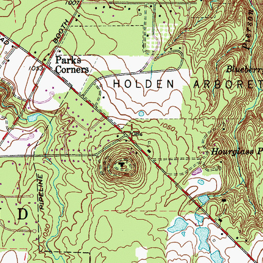 Topographic Map of Kirtland Fire Department Station 1, OH