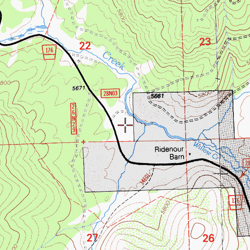Topographic Map of Little Stony Creek, CA