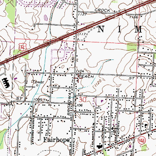 Topographic Map of Nimishillen Township Fire Department Station 1, OH