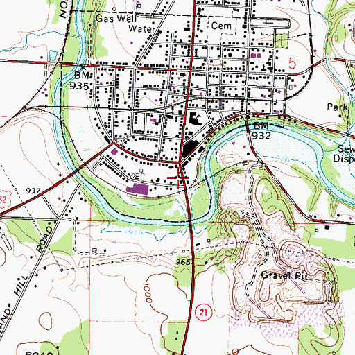 Topographic Map of Bethlehem Township Fire and Rescue, OH