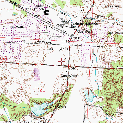 Topographic Map of Jackson Township Fire Department Station 1, OH