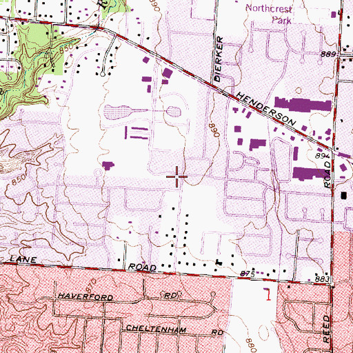 Topographic Map of Upper Arlington Fire Division Station 73, OH