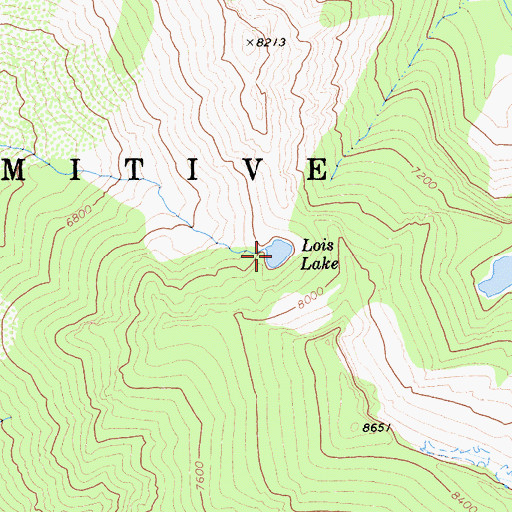 Topographic Map of Lois Lake, CA