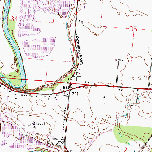 Topographic Map of Hamilton Township Fire Department Station 172, OH