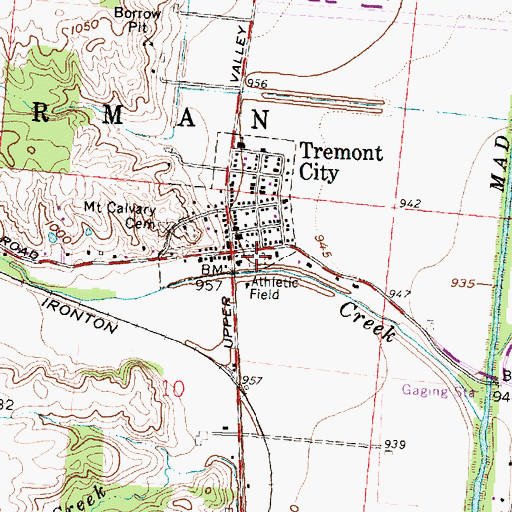 Topographic Map of German Township Fire and Emergency Medical Services Department Station 57, OH
