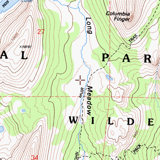Topographic Map of Long Meadow, CA