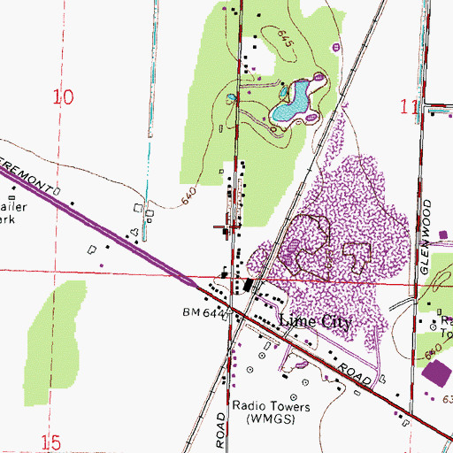 Topographic Map of Perrysburg Township Fire and Emergency Medical Services Department Station 1, OH