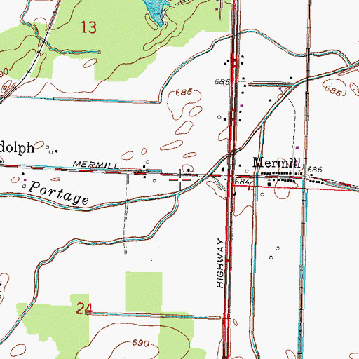 Topographic Map of Central Joint Fire District, OH