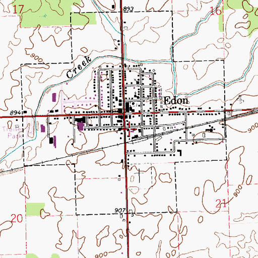 Topographic Map of Florence Township Fire Department, OH