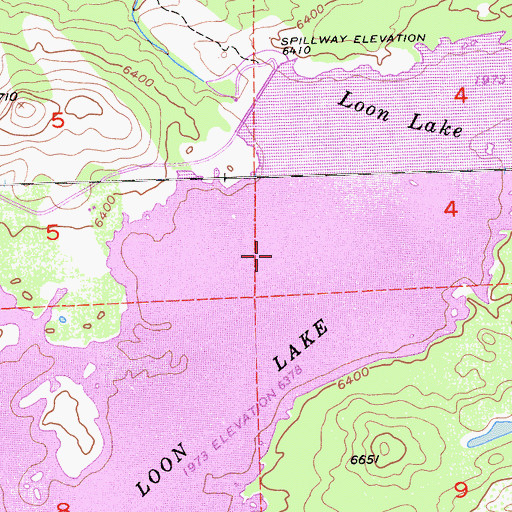 Topographic Map of Loon Lake, CA