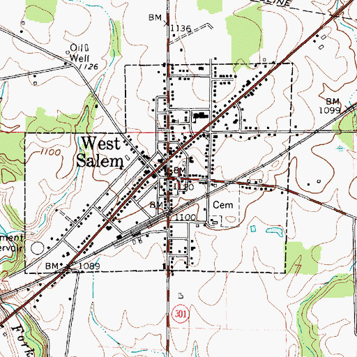 Topographic Map of Town and Country Fire District, OH